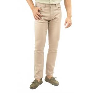 NEW JACHS NEW YORK straight fit 5 pocket summer commuter pant in tan